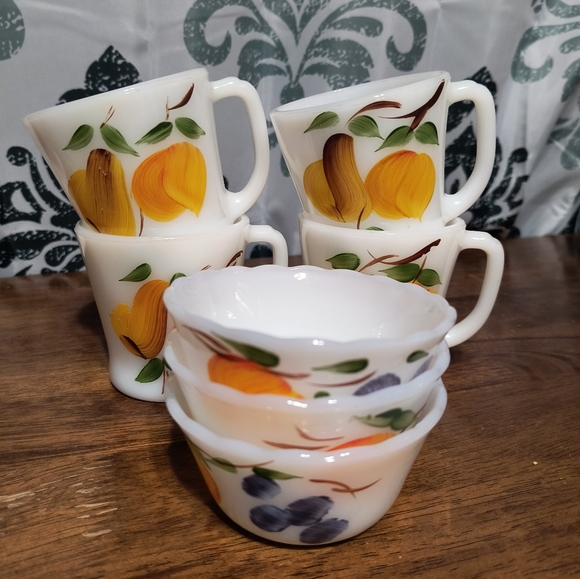 Fire King Other - Vtg 60sFire King Gay Pear/Blueberry Set